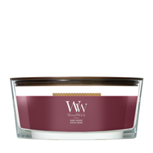 WoodWick Geurkaars Ellipse Wood Smoke - 9 cm / 19 cm - Geurkaars in Glas - Houten Lont