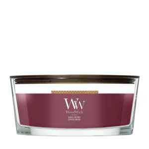WoodWick Geurkaars Ellipse Wood Smoke - 9 cm / 19 cm - Geurkaars in Glas - Houten Lont