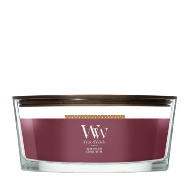 WoodWick Geurkaars Ellipse Wood Smoke - 9 cm / 19 cm - Geurkaars in Glas - Houten Lont
