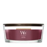 WoodWick Geurkaars Ellipse Dark Cherry - 9 cm / 19 cm - Geurkaars in Glas - Houten Lont