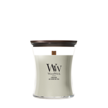WoodWick Geurkaars Medium Fireside - 11 cm / ø 10 cm - Geurkaars in Glas - Houten Lont