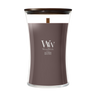 WoodWick Geurkaars Large Iris Woods - 18 cm / ø 10 cm - Geurkaars in Glas - Houten Lont