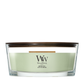 WoodWick Geurkaars Ellipse Matcha Zest - 9 cm / 19 cm - Geurkaars in Glas - Houten Lont