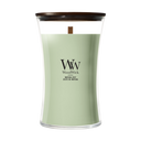 WoodWick Geurkaars Large Matcha Zest - 18 cm / ø 10 cm - Geurkaars in Glas - Houten Lont