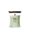 WoodWick Geurkaars Medium Matcha Zest - 11 cm / ø 10 cm - Geurkaars in Glas - Houten Lont