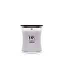 WoodWick Geurkaars Medium Lavender & Cedar - 11 cm / ø 10 cm - Geurkaars in Glas - Houten Lont