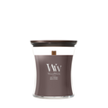 WoodWick Geurkaars Medium Iris Woods - 11 cm / ø 10 cm - Geurkaars in Glas - Houten Lont