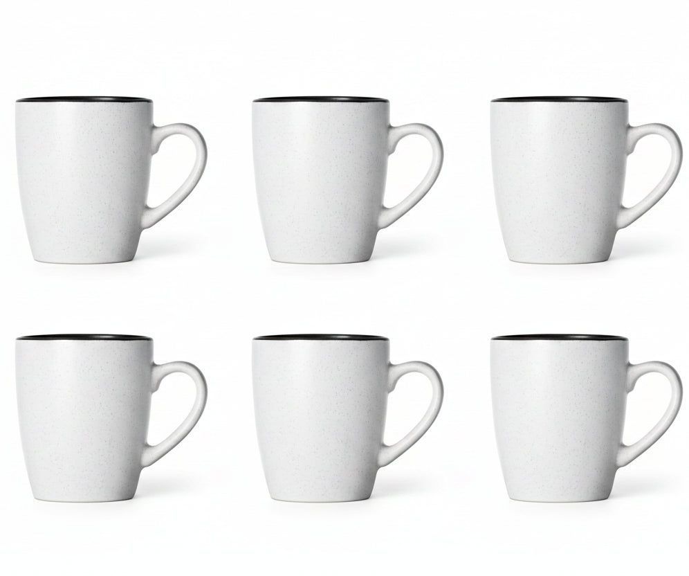 Cosy & Trendy Mokken Speckle Wit 350 ml - 6 stuks