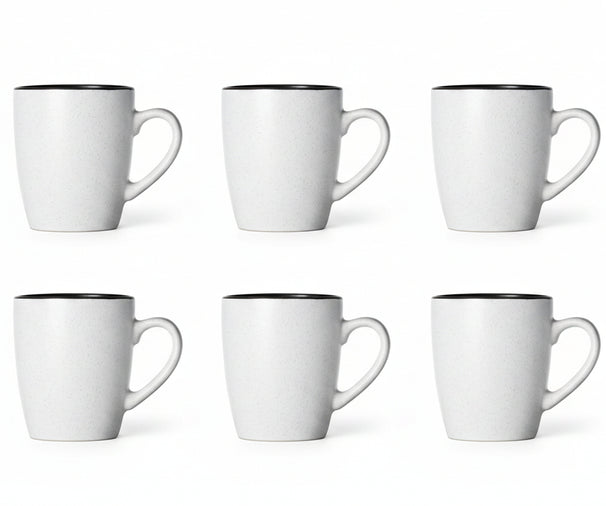 Cosy & Trendy Mokken Speckle Wit 350 ml - 6 stuks