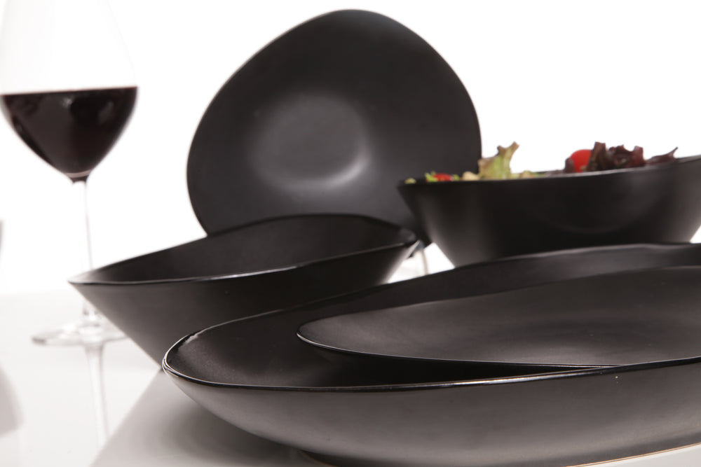 Cosy & Trendy Dinerborden Vongola Black - 28 x 26 cm - 4 Stuks