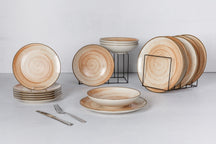 Cosy & Trendy Serviesset Sintra Terracotta 16-delig / 4 personen - 4 dinerborden, 4 ontbijtborden, 4 diepe borden en 4 kommen