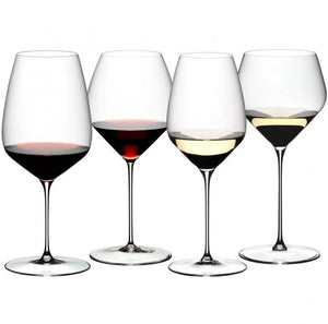 Riedel Wijnglazenset Veloce - Cabernet / Merlot, Pinot Noir / Nebbiolo, Riesling & Chardonnay - 4 Stuks