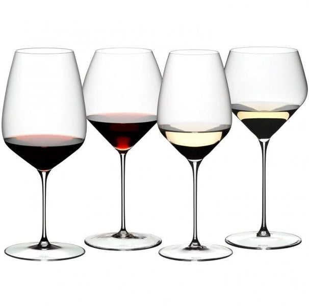 Riedel Wijnglazenset Veloce - Cabernet / Merlot, Pinot Noir / Nebbiolo, Riesling & Chardonnay - 4 Stuks