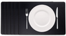 Cookinglife Placemats - Vegan leer - Zwart - 46 x 33 cm - 6 stuks