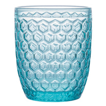 Villa d'Este Home Waterglazen Geometrie Ocean - Blauw - 350 ml - 6 stuks