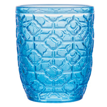 Villa d'Este Home Waterglazen Geometrie Ocean - Blauw - 350 ml - 6 stuks