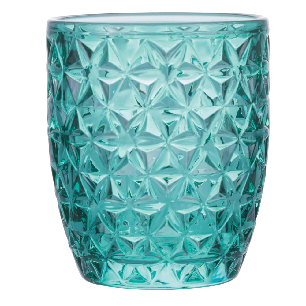 Villa d'Este Home Waterglazen Geometrie Ocean - Blauw - 350 ml - 6 stuks