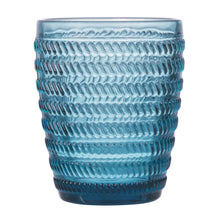 Villa d'Este Home Waterglazen Geometrie Ocean - Blauw - 350 ml - 6 stuks