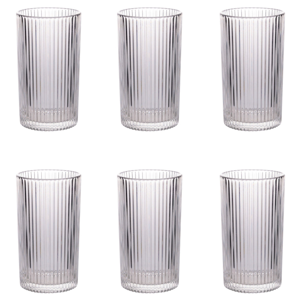 Villa d'Este Home Waterglazen Cylinder - Transparant - 405 ml - 6 stuks