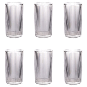 Villa d'Este Home Waterglazen Cylinder - Transparant - 405 ml - 6 stuks