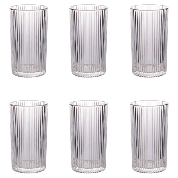 Villa d'Este Home Waterglazen Cylinder - Transparant - 405 ml - 6 stuks
