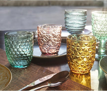 Villa d'Este Home Waterglazen Geometrie Multicolor - 300 ml - 6 stuks