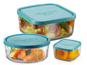 Bormioli Rocco Glazen Vershoudbakjes Frigoverre - Blauw 3 Stuks