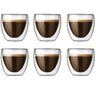 Bodum Dubbelwandige Espresso glazen Pavina - gepatenteerd ventiel - 80 ml - 6 stuks