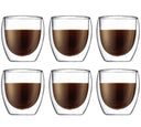 Bodum Dubbelwandige koffie- / theeglazen Pavina - gepatenteerd ventiel - 250 ml - 6 stuks