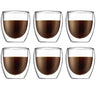 Bodum Dubbelwandige koffie- / theeglazen Pavina - gepatenteerd ventiel - 250 ml - 6 stuks