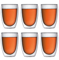 Bodum Dubbelwandige koffie- / theeglazen Pavina - gepatenteerd ventiel - 350 ml - 6 stuks