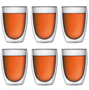 Bodum Dubbelwandige koffie- / theeglazen Pavina - gepatenteerd ventiel - 350 ml - 6 stuks