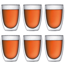 Bodum Dubbelwandige koffie- / theeglazen Pavina - gepatenteerd ventiel - 350 ml - 6 stuks