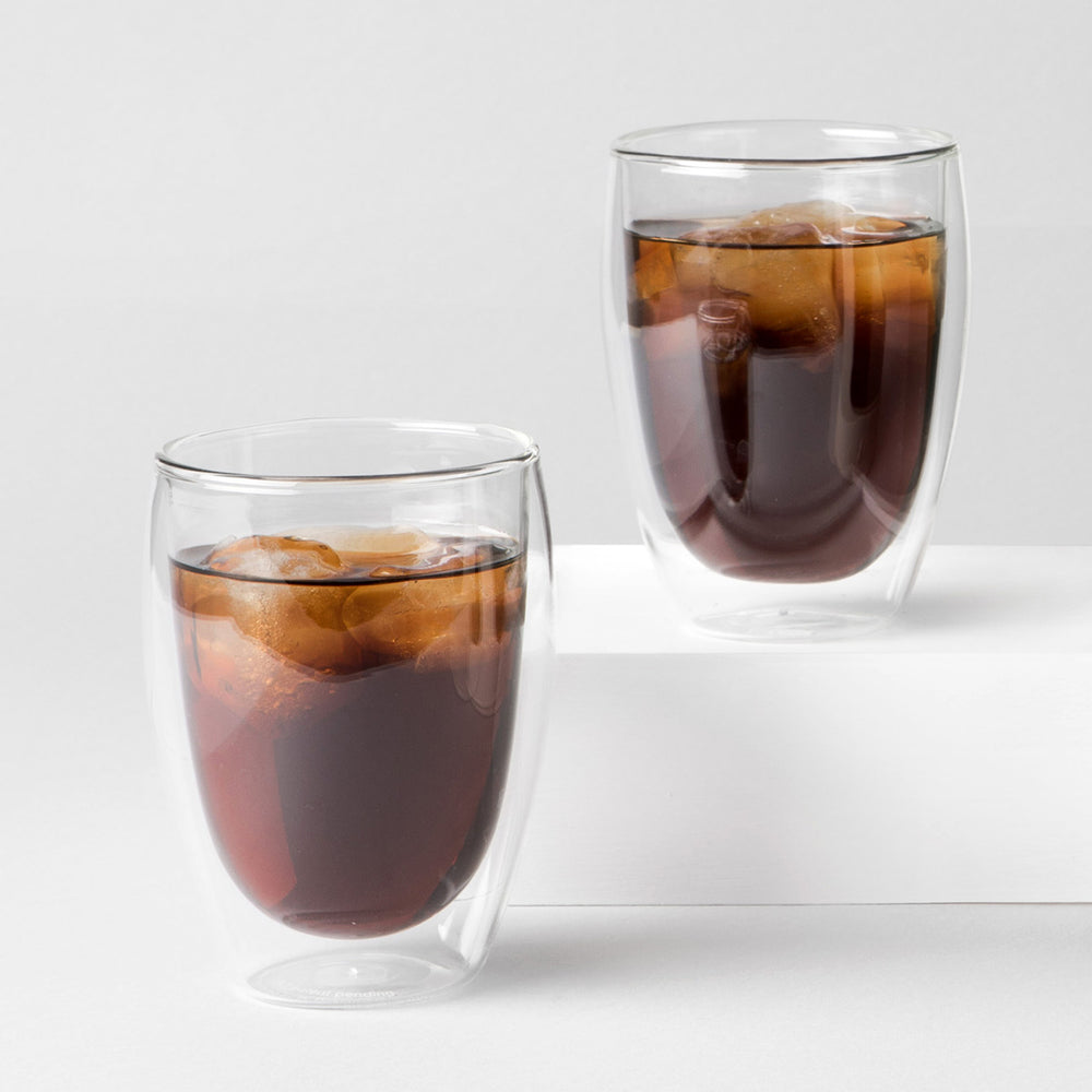 Bodum Dubbelwandige koffie- / theeglazen Pavina - gepatenteerd ventiel - 320 ml - 2 stuks