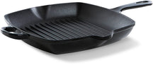BK Pannenset Bourgogne Jet Black Gietijzer 3-delig - Braadpan ø 24, 28 cm & Grillpan 26x26 cm - geschikt voor alle warmtebronnen