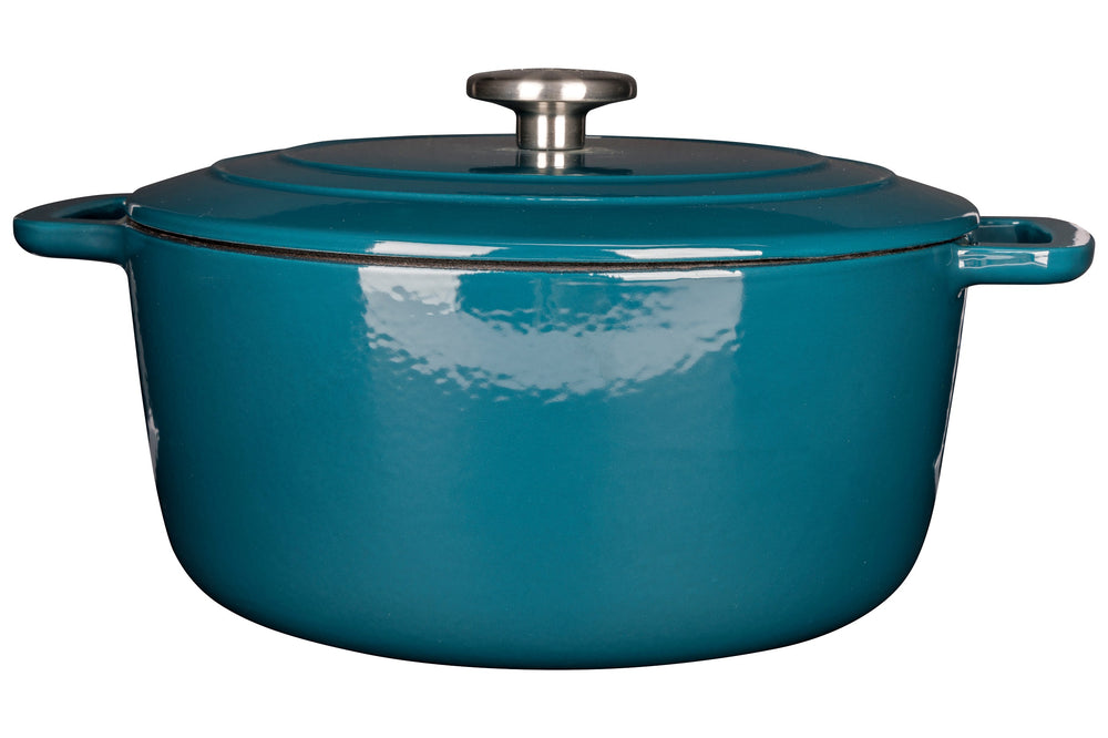 Cosy & Trendy Braadpan met deksel Fontestic Gietijzer Green Heron Ø 28 cm / 6.8 Liter - geëmailleerde anti-aanbaklaag