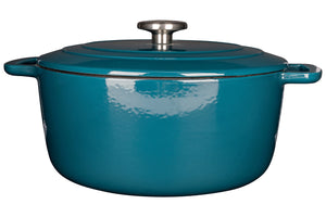 Cosy & Trendy Braadpan met deksel Fontestic Gietijzer Green Heron Ø 28 cm / 6.8 Liter - geëmailleerde anti-aanbaklaag