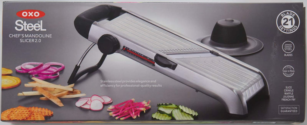 OXO Good Grips Mandoline - Groentesnijder - Keukensnijder - Good Grips - Basis Chef 2.0 Steel