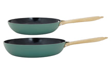 Cookinglife Koekenpannenset Style Groen 2-Delig ø 24 & 28 cm - geschikt voor alle warmtebronnen - keramische anti-aanbaklaag