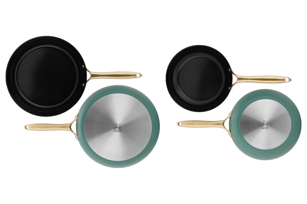 Cookinglife Koekenpannenset Style Groen 2-Delig ø 24 & 28 cm - geschikt voor alle warmtebronnen - keramische anti-aanbaklaag