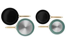 Cookinglife Koekenpannenset Style Groen 2-Delig ø 24 & 28 cm - geschikt voor alle warmtebronnen - keramische anti-aanbaklaag