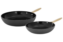 Cookinglife Koekenpannenset Style Zwart 2-Delig ø 24 & 28 cm - geschikt voor alle warmtebronnen - keramische anti-aanbaklaag