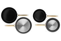 Cookinglife Koekenpannenset Style Zwart 2-Delig ø 24 & 28 cm - geschikt voor alle warmtebronnen - keramische anti-aanbaklaag