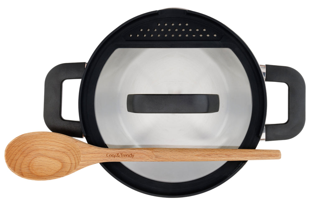 Cookinglife Pannenset Stay Cool 7-Delig - RVS - Kookpan Ø 16, 20, 24 cm & Steelpan Ø 16 cm - geschikt voor alle warmtebronnen