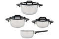 Cookinglife Pannenset Stay Cool 7-Delig - RVS - Kookpan Ø 16, 20, 24 cm & Steelpan Ø 16 cm - geschikt voor alle warmtebronnen