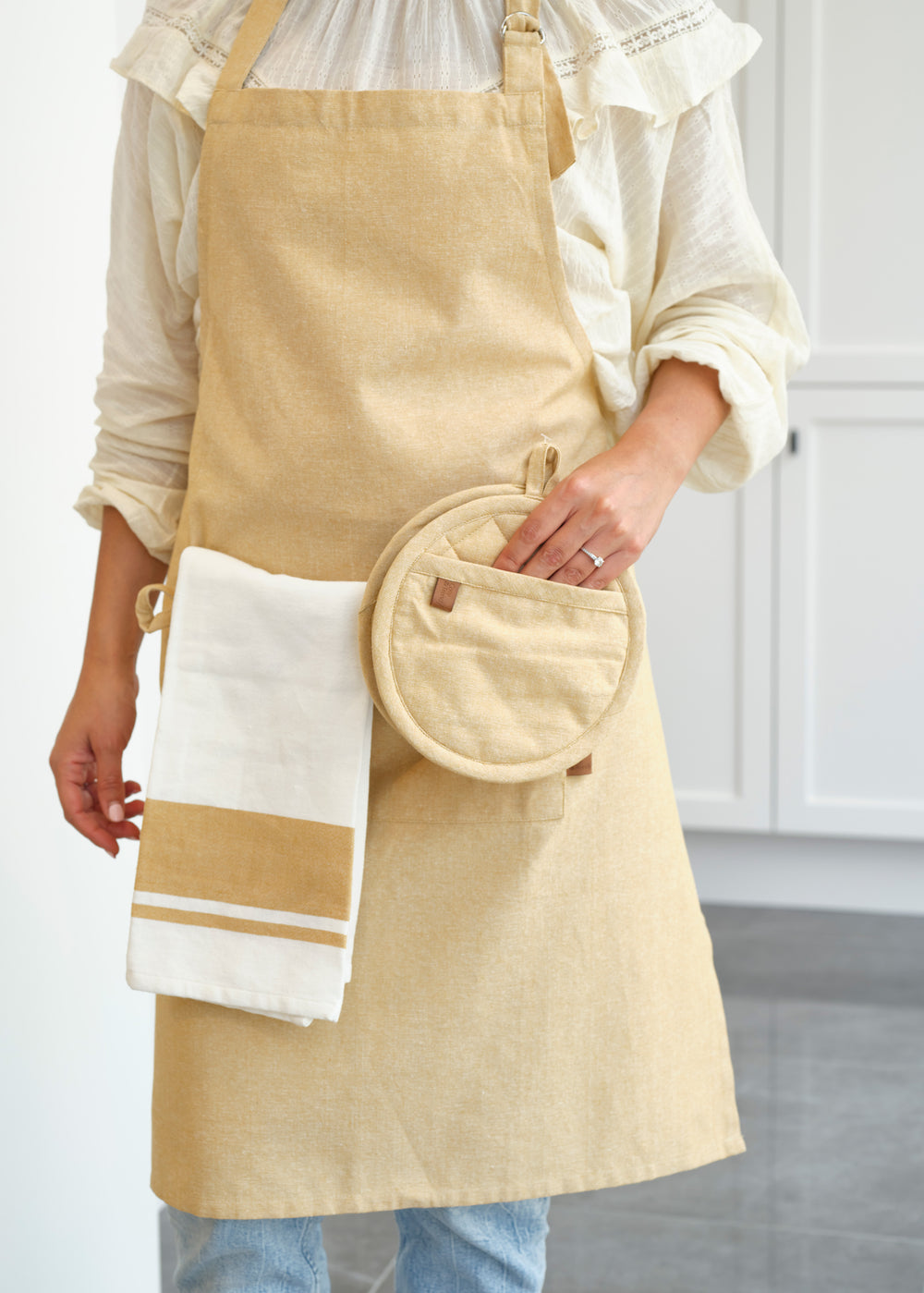 Cosy & Trendy Keukenschort Stoff Amber Gold