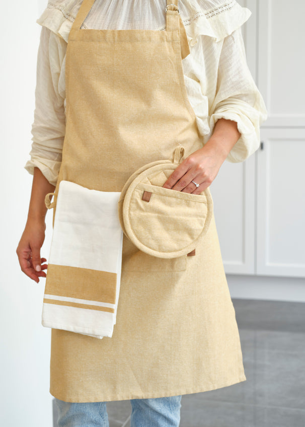 Cosy & Trendy Keukenschort Stoff Amber Gold