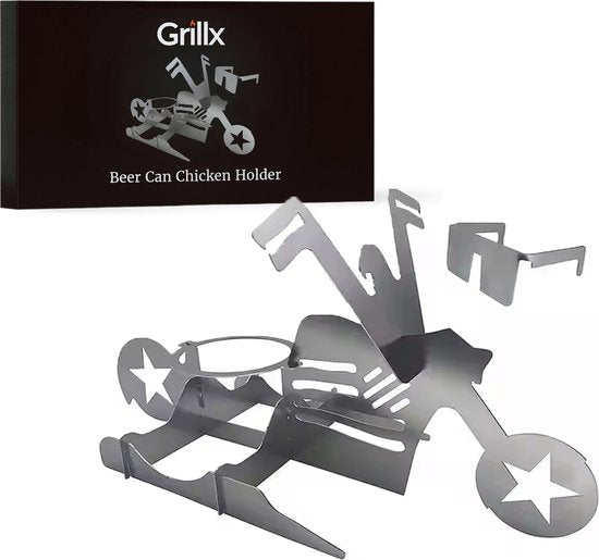 GrillX BBQ Bierblikkip Houder - Beer Can Chicken - Bike