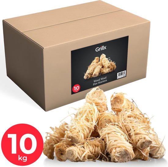 GrillX BBQ Aanmaakwokkels / Aanmaakkrullen / Aanmaakhout ± 840 Stuks - 10 KG