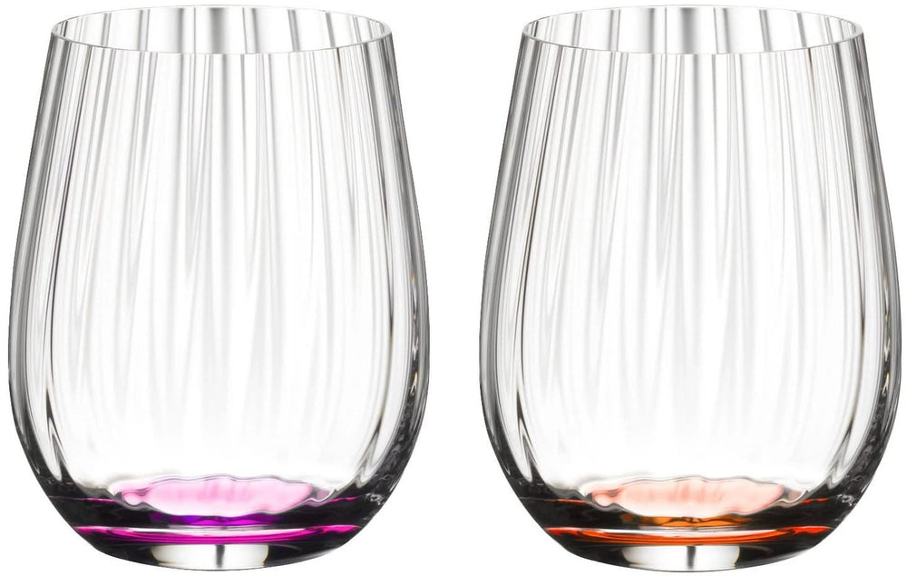 Riedel Tumbler Glas optical Happy O - Ribbel - 337 ml - 4 stuks